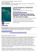 Cover page: Distributional Effects of a School Voucher Program: Evidence from New York City