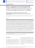 Cover page: LNS and incidence of early childhood stunting