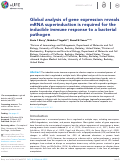 Cover page: Global analysis of gene expression reveals mRNA superinduction is required for the inducible immune response to a bacterial pathogen