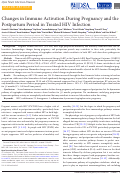 Cover page: Changes in Immune Activation during Pregnancy and the Postpartum Period in Treated HIV Infection