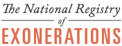 National Registry of Exonerations banner