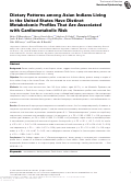 Cover page: Dietary Patterns among Asian Indians Living in the United States Have Distinct Metabolomic Profiles That Are Associated with Cardiometabolic Risk