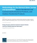 Cover page: Methodology for the National Water Savings and Spreadsheet: Indoor Residential and Commercial/Institutional Products, and Outdoor Residential Products