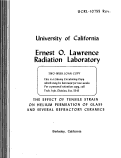 Cover page: THE EFFECT OF TENSILE STRAIN ON HELIUM PEEMEATION OF GLASS AND SEVERAL REFRACTORY CERAMICS