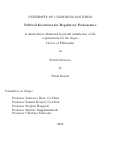 Cover page: Political Incentives for Regulatory Forbearance