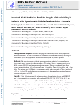 Cover page: Impaired Distal Perfusion Predicts Length of Hospital Stay in Patients with Symptomatic Middle Cerebral Artery Stenosis.
