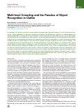 Cover page: Multi-level Crowding and the Paradox of Object Recognition in Clutter