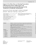 Cover page: Impact of Cochlear Dose on Hearing Preservation following Stereotactic Radiosurgery and Fractionated Stereotactic Radiotherapy for the Treatment of Vestibular Schwannoma