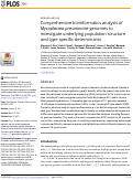 Cover page: Comprehensive bioinformatics analysis of Mycoplasma pneumoniae genomes to investigate underlying population structure and type-specific determinants