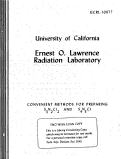 Cover page: CONVENIENT METHODS FOR PREPARING S3N2C12 AND S4N3C1