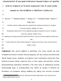 Cover page: Assessment of occupant-behavior-based indoor air quality and its impacts on human exposure risk: A case study based on the wildfires in Northern California