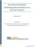 Cover page of Travel Demand Modeling Methodology Recommendations for the Link21 Program