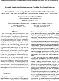 Cover page: Scientific Application Performance on Candidate PetaScale Platforms