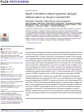 Cover page: ApoA-I mimetics reduce systemic and gut inflammation in chronic treated HIV