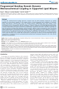 Cover page: Programmed Bending Reveals Dynamic Mechanochemical Coupling in Supported Lipid Bilayers