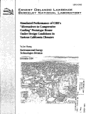 Cover page: Simulated Performance of CIEE's "Alternatives to Compressive Cooling" Prototype House Under Design Conditions in Various California Climates