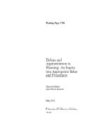 Cover page: Debate and Argumentation in Planning: An Inquiry into Appropriate Rules and Procedures