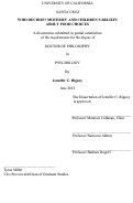 Cover page: Who Decides? Mothers' and Children's Beliefs about Food Choices