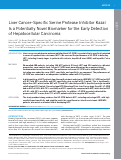 Cover page: Liver Cancer–Specific Serine Protease Inhibitor Kazal Is a Potentially Novel Biomarker for the Early Detection of Hepatocellular Carcinoma