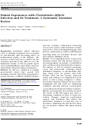 Cover page: Patient Experiences with Clostridioides difficile Infection and Its Treatment: A Systematic Literature Review.