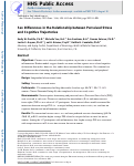 Cover page: Sex Differences in the Relationship between Perceived Stress and Cognitive Trajectories