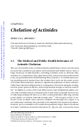Cover page: CHAPTER 6 Chelation of Actinides