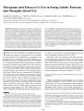 Cover page: Marijuana and tobacco co-use in young adults: patterns and thoughts about use.