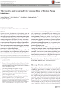 Cover page: The Gastric and Intestinal Microbiome: Role of Proton Pump Inhibitors.