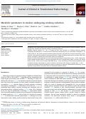 Cover page: Metabolic parameters in smokers undergoing smoking reduction