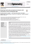 Cover page: Measuring visual acuity and spherical refraction with smartphone screens emitting blue light.