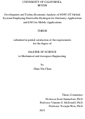 Cover page: Development and Techno-Economic Analysis of SOFC-GT Hybrid Systems Employing Renewable Hydrogen for Stationary Applications and LNG for Mobile Applications