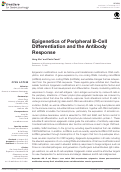 Cover page: Epigenetics of Peripheral B-Cell Differentiation and the Antibody Response