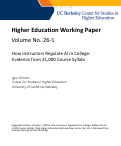 Cover page of How Instructors Regulate AI in College: Evidence from 31,000 Course Syllabi