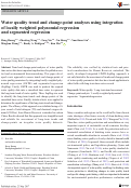 Cover page: Water quality trend and change-point analyses using integration of locally weighted polynomial regression and segmented regression