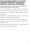 Cover page: Structural Degradation of Layered Cathode Materials in Lithium-Ion Batteries Induced by Ball Milling