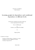 Cover page: Learning graphs for dependence and conditional dependence at different levels