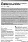 Cover page: Hospital Adoption of Electronic Decision Support Tools for Preeclampsia Management