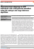 Cover page: Neurostructural subgroup in 4291 individuals with schizophrenia identified using the subtype and stage inference algorithm.