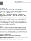 Cover page: Greater Number of Microglia in Telencephalic Proliferative Zones of Human and Nonhuman Primate Compared with Other Vertebrate Species