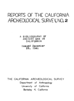 Cover page: A Bibliography of Ancient Man in California&nbsp;