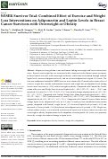 Cover page: WISER Survivor Trial: Combined Effect of Exercise and Weight Loss Interventions on Adiponectin and Leptin Levels in Breast Cancer Survivors with Overweight or Obesity.