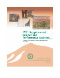 Cover page: FY01 Supplemental Science and Performance Analysis: Volume 1, Scientific Bases and 
Analyses
