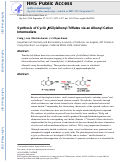 Cover page: Synthesis of Cyclic β-Silylalkenyl Triflates via an Alkenyl Cation Intermediate.