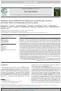 Cover page: Mutations in the miRNA165/166 binding site of the HB2 gene result in pleiotropic effects on morphological traits in wheat