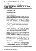 Cover page: Network linkages and money management: an anthropological purview of the Beesi network amongst the urban poor Muslims in old city area of Lucknow, India