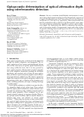 Cover page: Optoacoustic determination of optical attenuation depth using interferometric detection