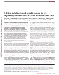 Cover page: A tiling-deletion-based genetic screen for cis-regulatory element identification in mammalian cells