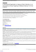 Cover page: A Web-Based Application to Improve Data Collection in an Interventional Study Targeting Childhood Obesity: Pre-Post Analysis