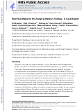 Cover page: Electrical Wada for pre-surgical memory testing: a case report.