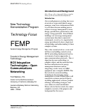 Cover page: Trends in Energy Management Technology: BCS Integration Technologies - Open Communications 
Networking